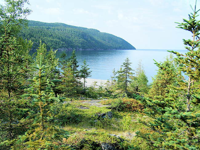 hiking along the north shore of Lake Superior